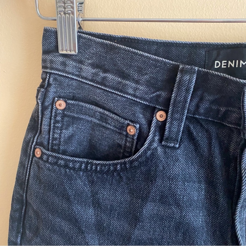 Denim Forum The Joni Loose Bermuda Short Woman 24 Black Streetwear Preppy 90s - Picture 6 of 15
